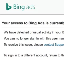 Read more about the article Why Bing Ads Account Blocked?